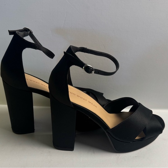Who What Wear Black Strappy Heels Size 6 1/2 - Picture 4 of 10